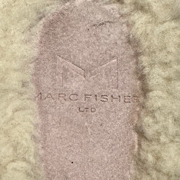 Marc Fisher Pink Suede and Sherpa Lined Slip On Sandals Womens Size 7 - Picture 6 of 6